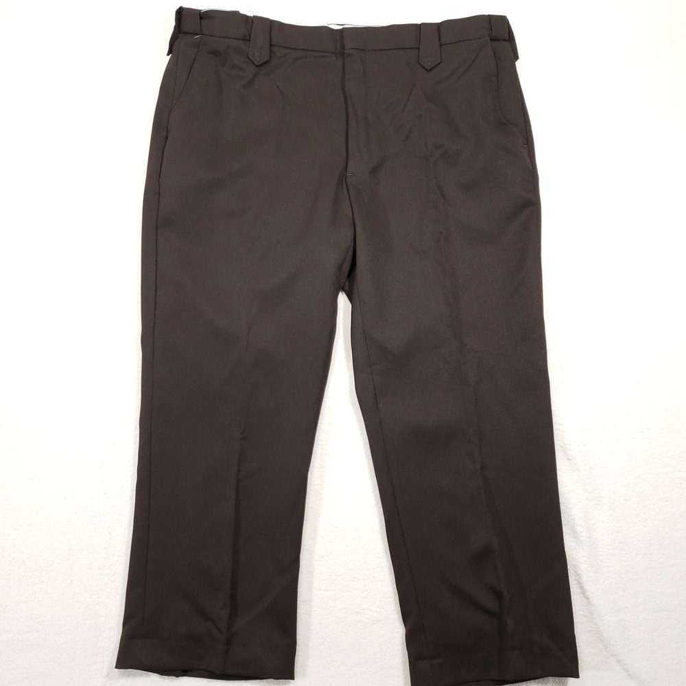 Circle‎ S Western Dress Pants Mens 42 Brown Polyester EZ Fit Vintage USA